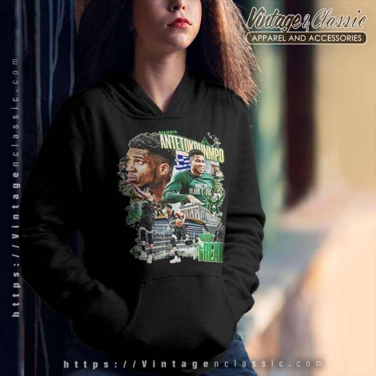 Giannis Antetokounmpo Green Freak Milwaukee Bucks Hoodie Giannis Antetokounmpo Green Freak Milwaukee Bucks Hoodie