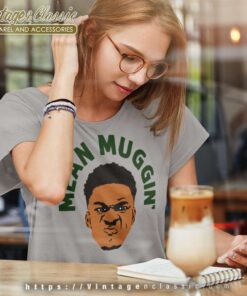 Giannis Antetokounmpo Mean Muggin Milwaukee Bucks Women TShirt