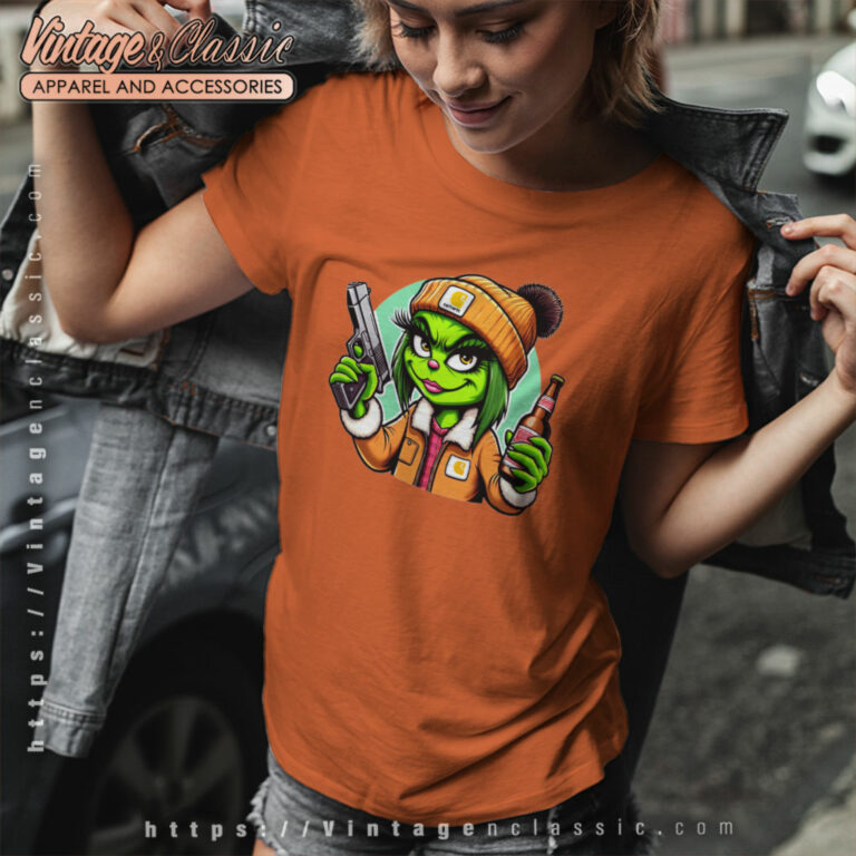 Girl Grinch Drinking Beer Women T Shirt 1 Girl Grinch Drinking Beer Women T Shirt 1