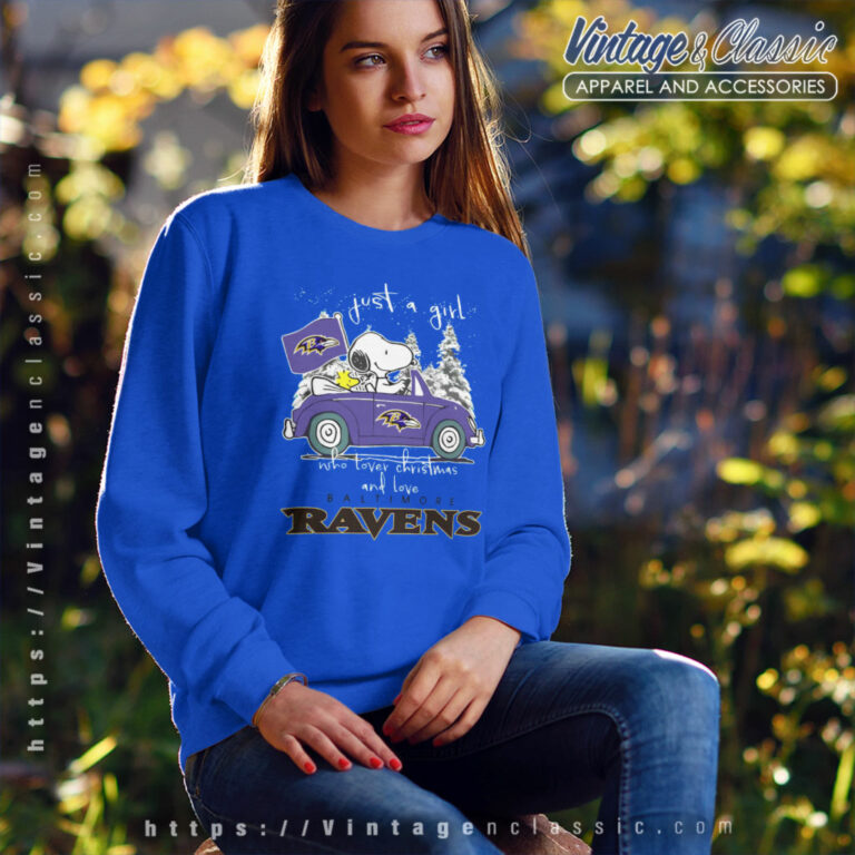 Girl Who Lover Christmas And Love Ravens Sweatshirt Girl Who Lover Christmas And Love Ravens Sweatshirt