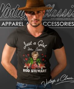 Girl Who Loves Rod Stewart V Neck TShirt