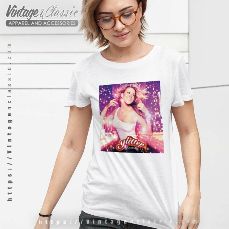 Glitter By Mariah Carey Poster Women TShirt 1 Glitter By Mariah Carey Poster Women TShirt 1