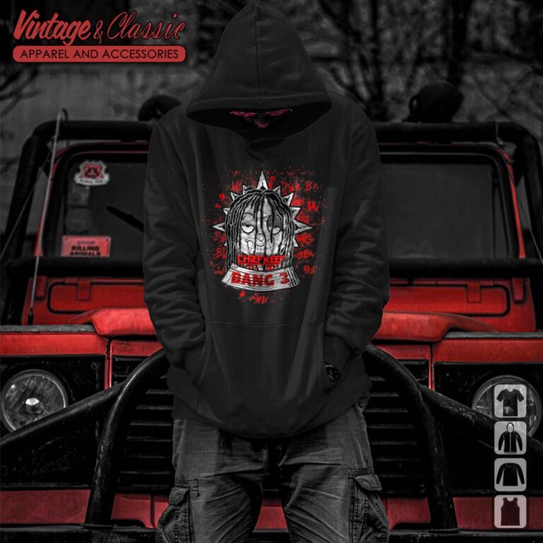 Glo Gang Chief Keef Bang 3 Hoodie black Glo Gang Chief Keef Bang 3 Hoodie black