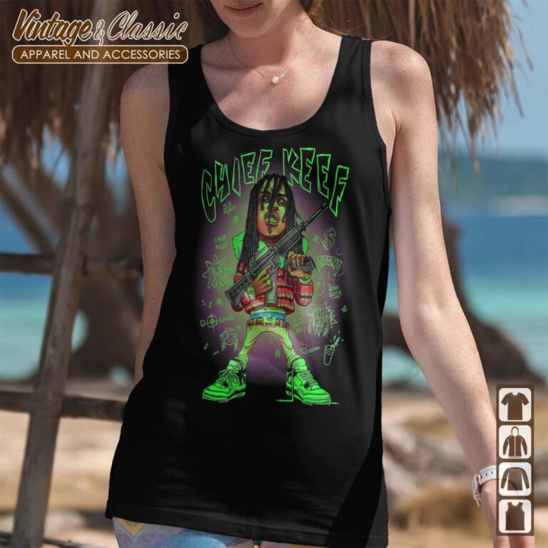 Glo Gang Chief Keef Make You Run Neon Art tank top Glo Gang Chief Keef Make You Run Neon Art tank top