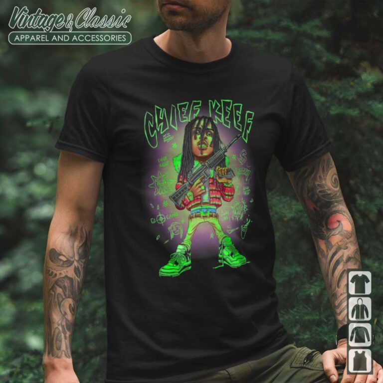 Glo Gang Chief Keef Make You Run Neon Art tshirt Glo Gang Chief Keef Make You Run Neon Art tshirt