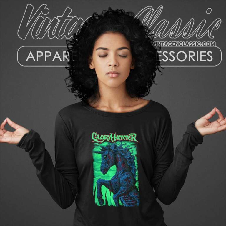 Gloryhammer Shirt New Undead Unicorn Long Sleeve Tee Gloryhammer Shirt New Undead Unicorn Long Sleeve Tee
