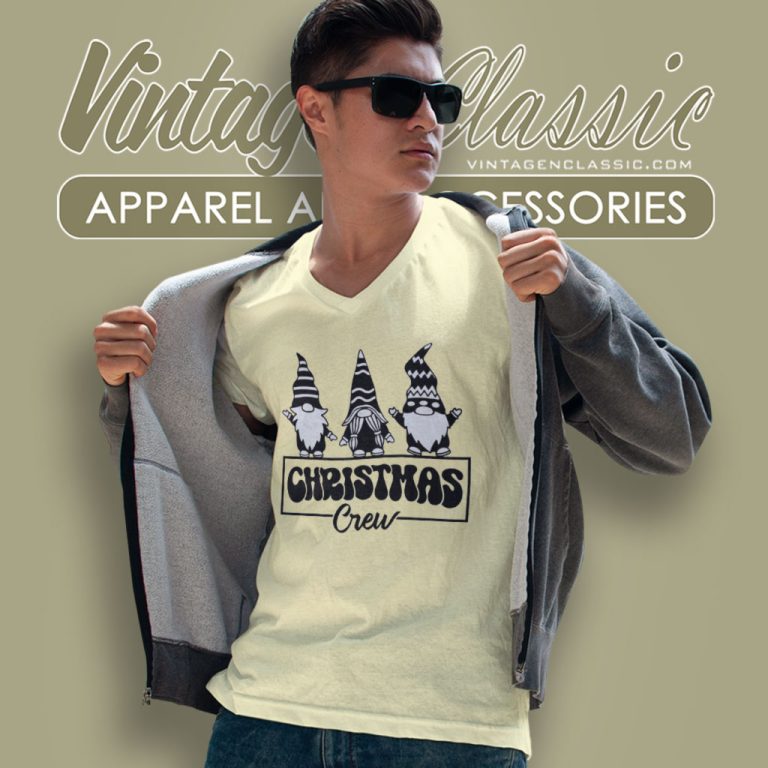 Gnome Christmas Crew V Neck TShirt Gnome Christmas Crew V Neck TShirt