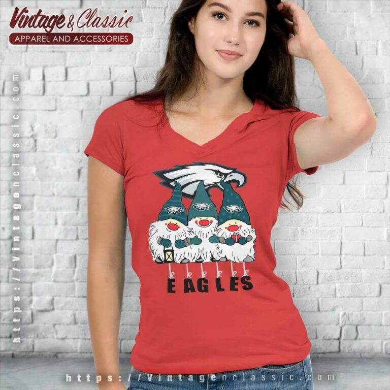 Gnome Fan Philadelphia Eagles V Neck TShirt Gnome Fan Philadelphia Eagles V Neck TShirt