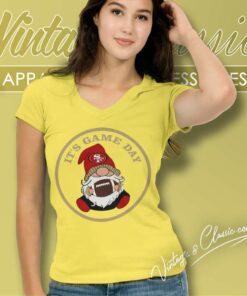 Gnome San Francisco 49ers Shirt Its Game Day V Neck TShirt