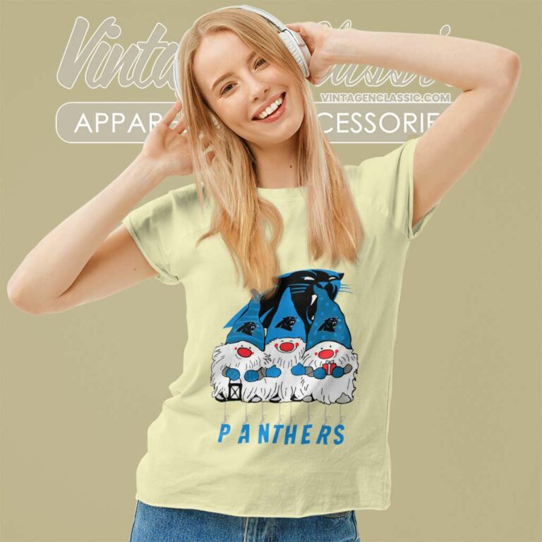 Gnome Xmas Carolina Panthers Women TShirt Gnome Xmas Carolina Panthers Women TShirt