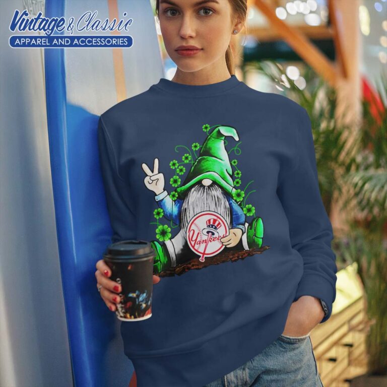 Gnomes Lucky Hug New York Yankees Sweatshirt Gnomes Lucky Hug New York Yankees Sweatshirt