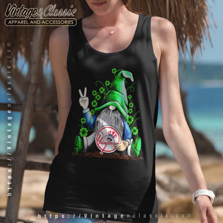 Gnomes Lucky Hug New York Yankees Tank Gnomes Lucky Hug New York Yankees Tank