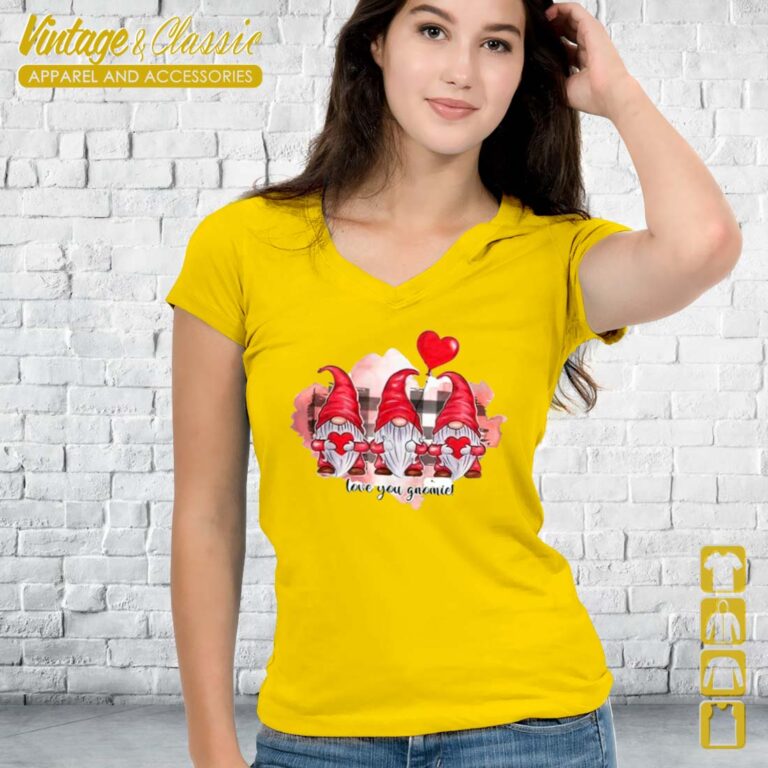 Gnomes Valentines Day Gifts For Her Valentines Day Vneck Gnomes Valentines Day Gifts For Her Valentines Day Vneck