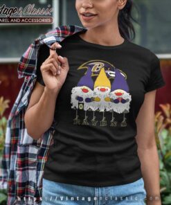Gnomies Baltimore Ravens Christmas Women TShirt