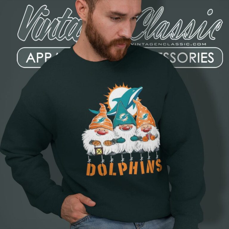 Gnomies Miami Dolphins Christmas Sweatshirt Gnomies Miami Dolphins Christmas Sweatshirt