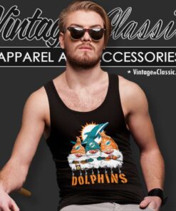Gnomies Miami Dolphins Christmas Tank Top Racerback