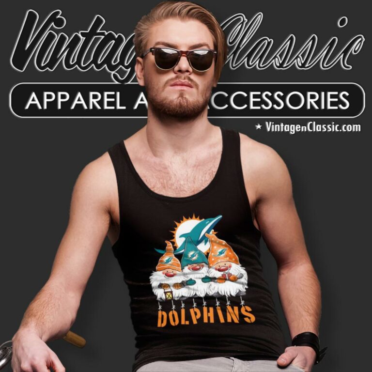 Gnomies Miami Dolphins Christmas Tank Top Racerback Gnomies Miami Dolphins Christmas Tank Top Racerback