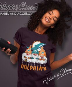 Gnomies Miami Dolphins Christmas Women T Shirt