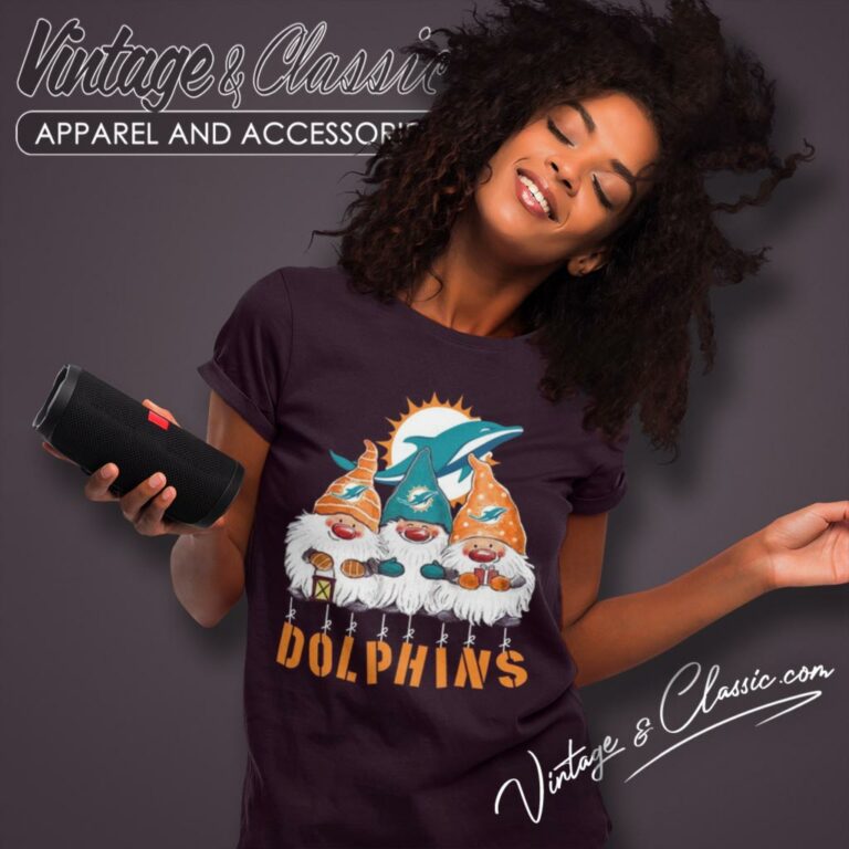 Gnomies Miami Dolphins Christmas Women T Shirt Gnomies Miami Dolphins Christmas Women T Shirt