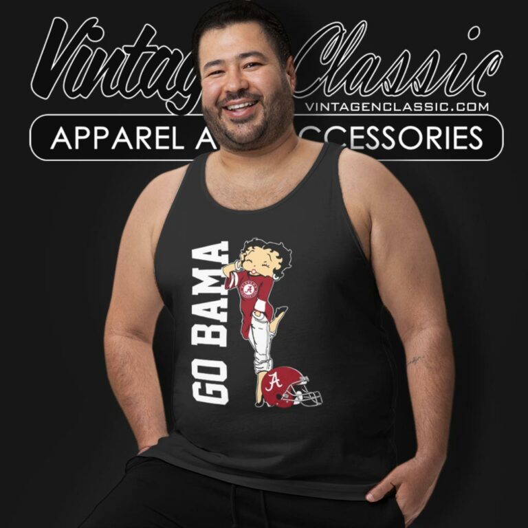 Go Alabama Crimson Tide Betty Boop Tank Top Racerback Go Alabama Crimson Tide Betty Boop Tank Top Racerback