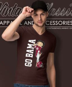 Go Alabama Crimson Tide Betty Boop Shirt 6 Go Alabama Crimson Tide Betty Boop V Neck TShirt