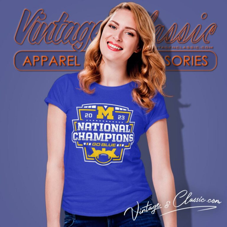 Go Blue Michigan Wolverines Cfp 2023 National Champions Women T Shirt Go Blue Michigan Wolverines Cfp 2023 National Champions Women T Shirt