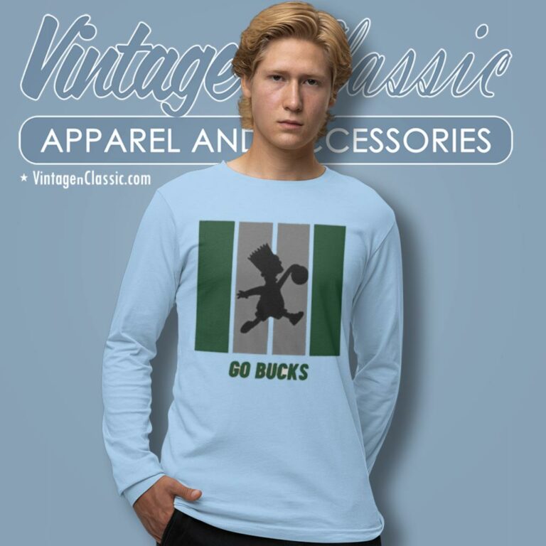 Go Bucks Air Bart Simpsons Long Sleeve Tee Go Bucks Air Bart Simpsons Long Sleeve Tee