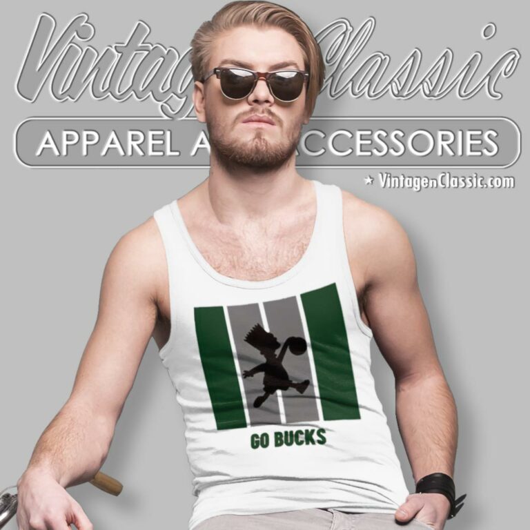 Go Bucks Air Bart Simpsons Tank Top Racerback Go Bucks Air Bart Simpsons Tank Top Racerback
