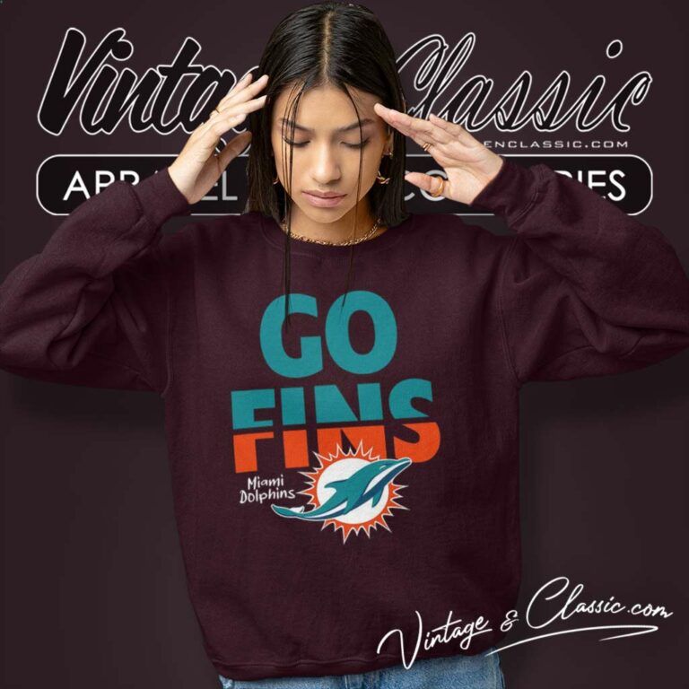 Go Fins Logo Miami Dolphins Logo Sweatshirt Go Fins Logo Miami Dolphins Logo Sweatshirt