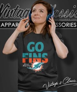 Go Fins Logo Miami Dolphins Logo Women TShirt