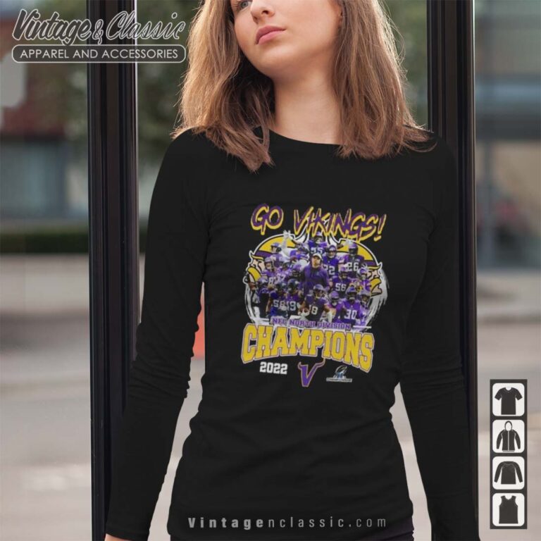 Go Minnesota Vikings NFC North Division Champions 2022 Longsleeves Go Minnesota Vikings NFC North Division Champions 2022 Longsleeves