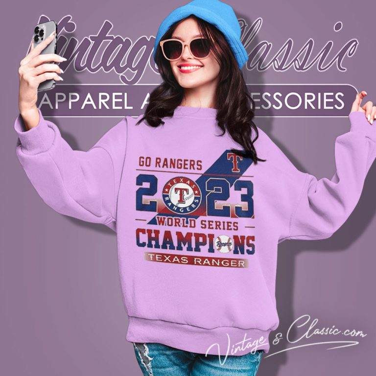 Go Rangers 2023 Texas Rangers American League Champions Sweatshirt Go Rangers 2023 Texas Rangers American League Champions Sweatshirt