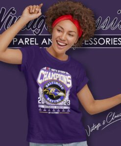 Go Raven 2023 Afc North Division Champions Baltimore Ravens Women TShirt