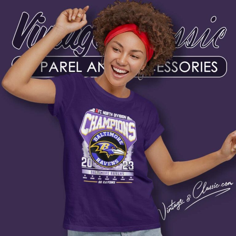Go Raven 2023 Afc North Division Champions Baltimore Ravens Women TShirt Go Raven 2023 Afc North Division Champions Baltimore Ravens Women TShirt