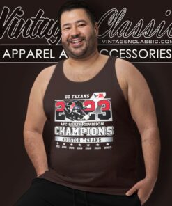 Go Texans 2023 Afc South Division Champions Houston Texans Tank Top Racerback
