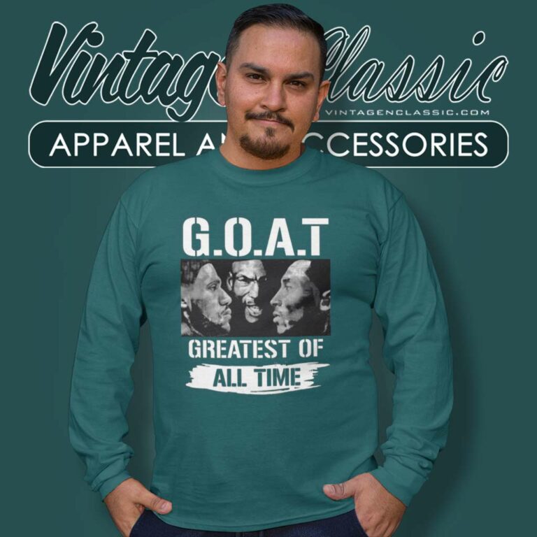 Goat Greatest Of All Time Kobe Bryant Jordan James Long Sleeve Tee Goat Greatest Of All Time Kobe Bryant Jordan James Long Sleeve Tee