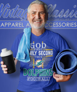 God First Family Second Miami Dolphins V Neck TShirt