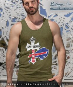 God First Family Second Then Bills Tank Top Racerback