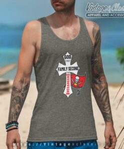 God First Family Second Then Buccaneers Tank Top Racerback