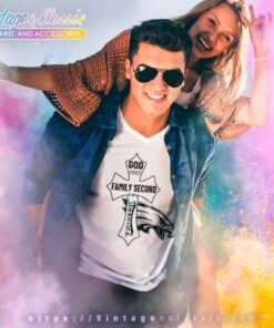 God First Family Second Then Eagles V Neck TShirt