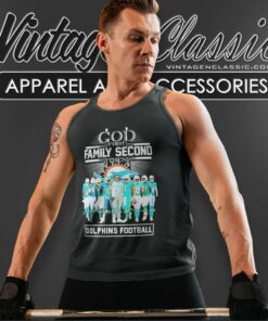 God First Family Second Then Miami Dolphins Football Signatures Tank Top Racerback