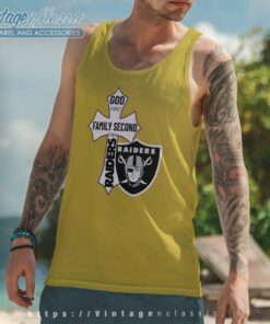 God First Family Second Then Raiders Tank Top Racerback