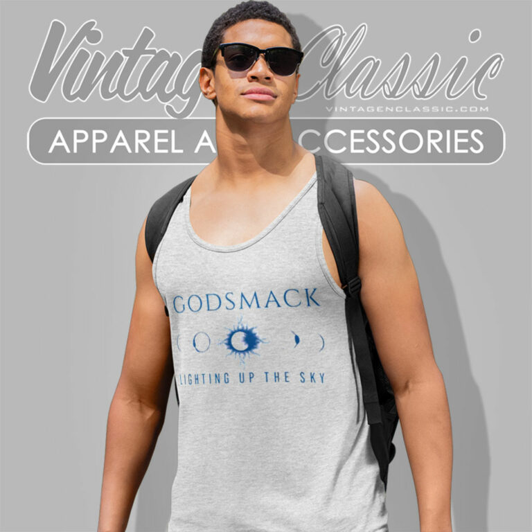 Godsmack Blue Lunar Tank Top Racerback Godsmack Blue Lunar Tank Top Racerback