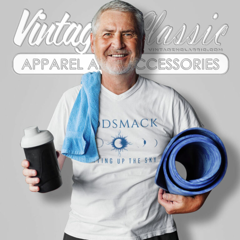 Godsmack Blue Lunar V Neck TShirt Godsmack Blue Lunar V Neck TShirt