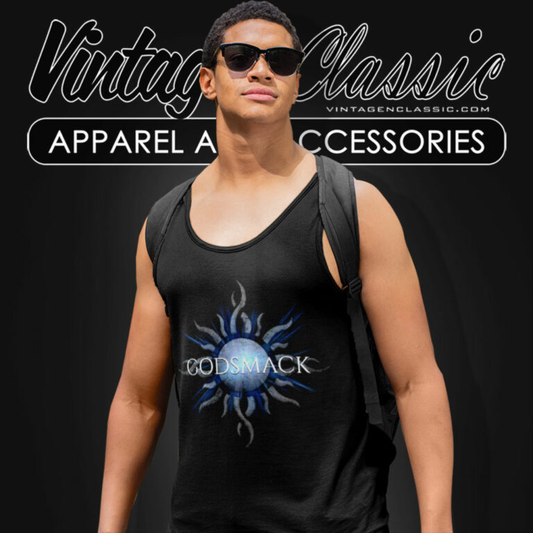 Godsmack Blue Sunburst Tank Top Racerback Godsmack Blue Sunburst Tank Top Racerback