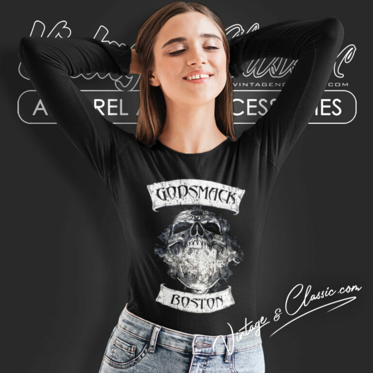 Godsmack Burning Skull Long Sleeve Tee Godsmack Burning Skull Long Sleeve Tee