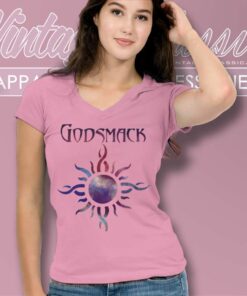 Godsmack Classic Logo V Neck TShirt
