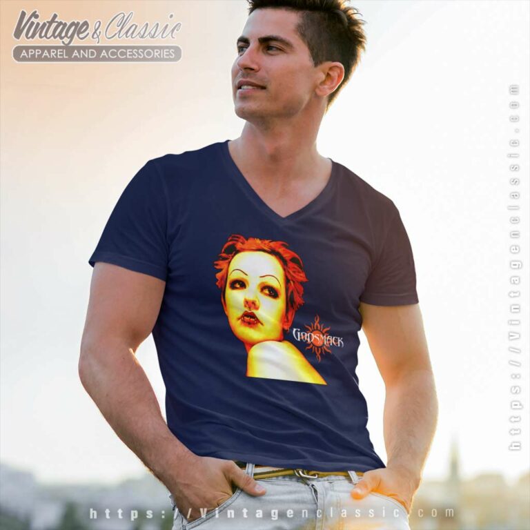 Godsmack Face V Neck TShirt Godsmack Face V Neck TShirt
