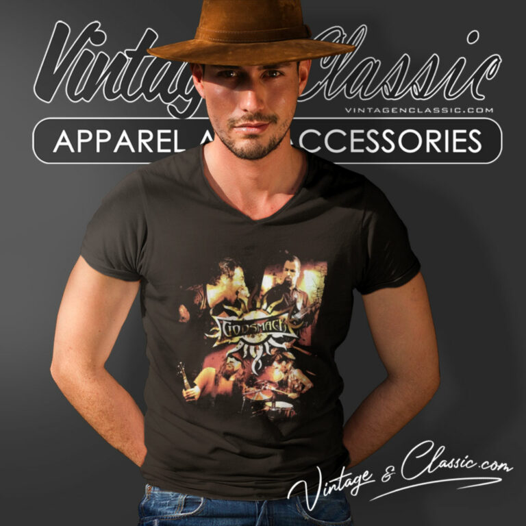 Godsmack Live Photo V Neck TShirt Godsmack Live Photo V Neck TShirt