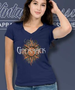 Godsmack Logo V Neck TShirt